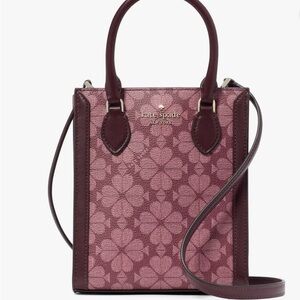 SOLD**Kate Spade Burgundy Floral Tote Bag